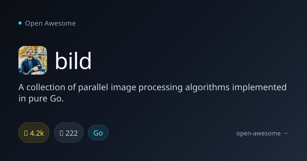 bild — Parallel Image Processing in Go | Open Awesome