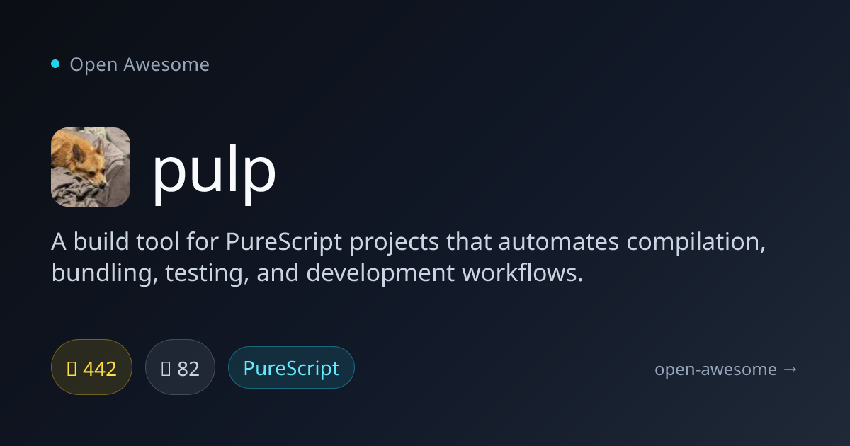 pulp — Build Tool for PureScript Projects | Open Awesome