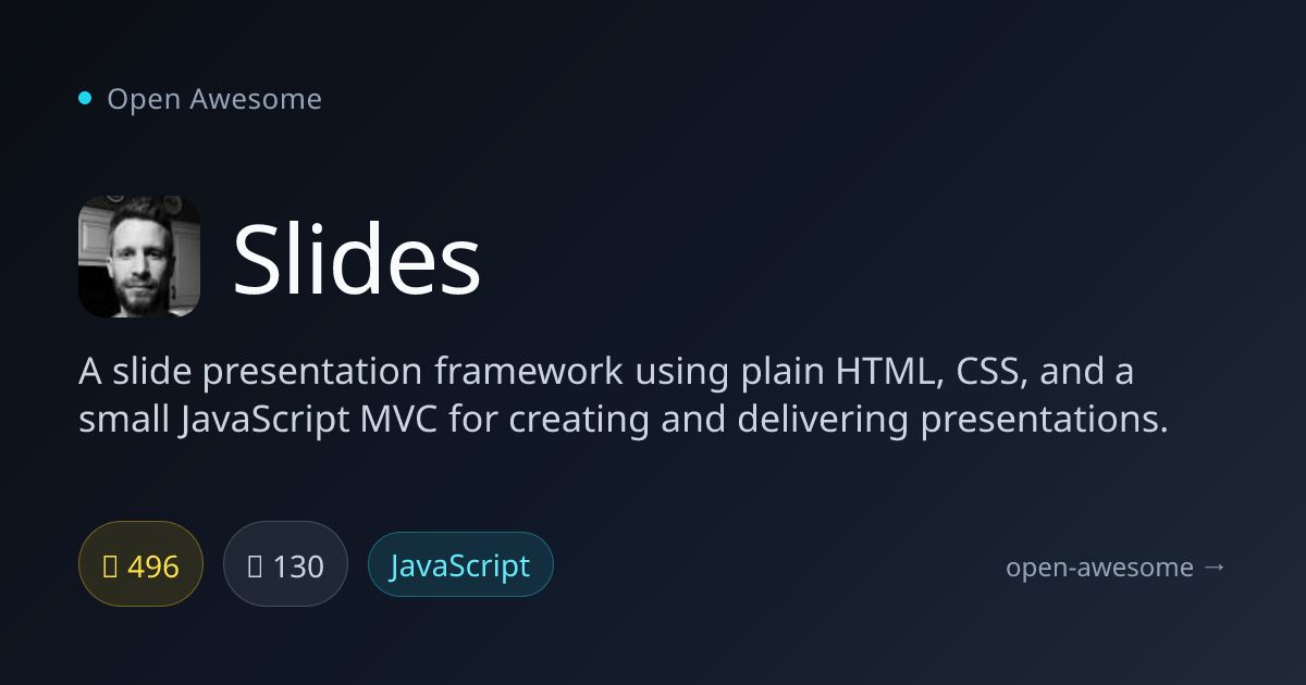 Slides — HTML Slide Presentation Framework | Open Awesome