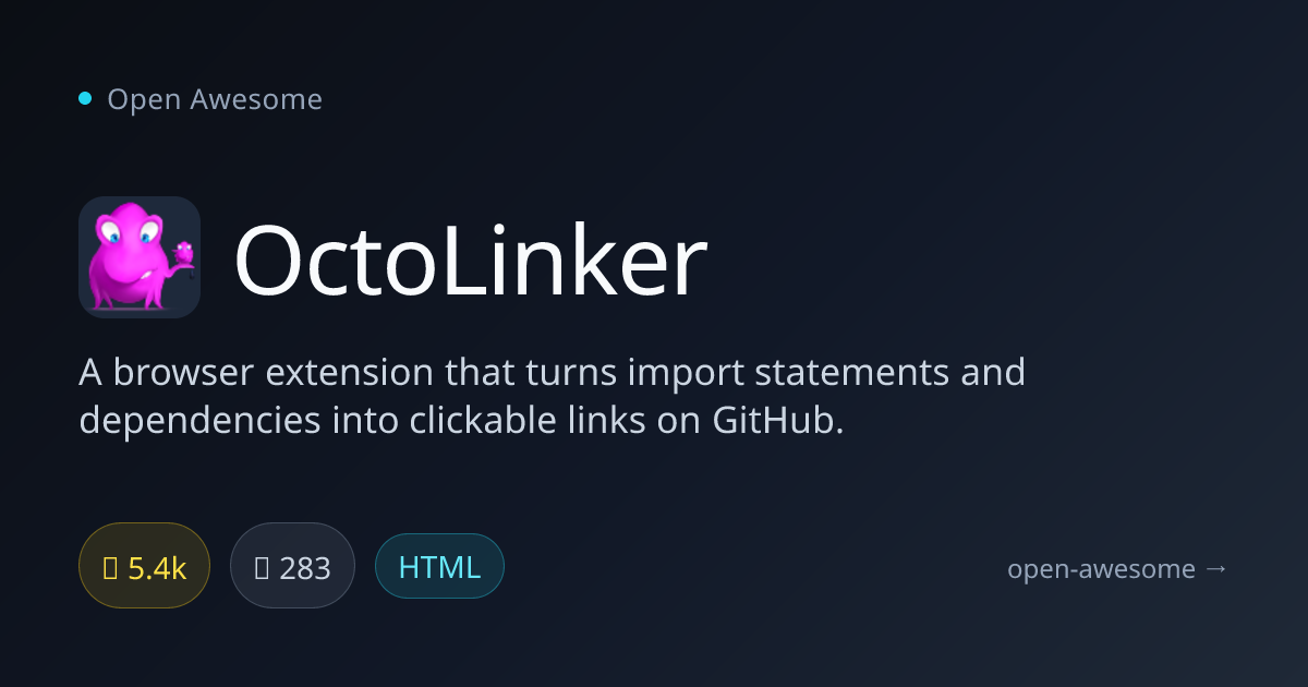 OctoLinker — GitHub Import Linker Extension | Open Awesome