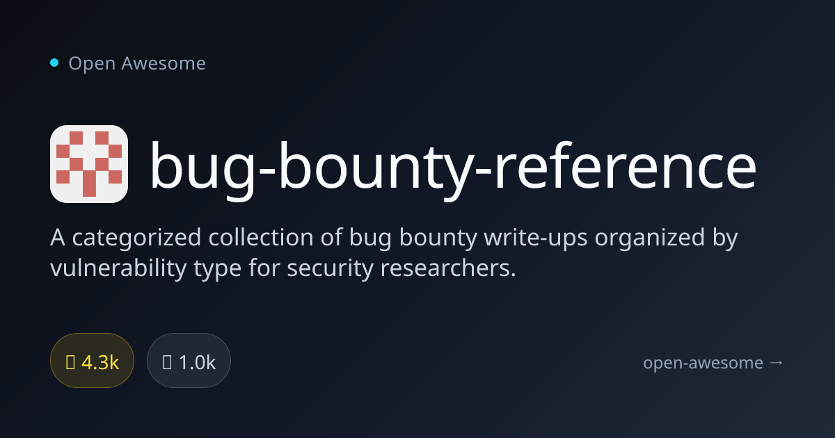 bug-bounty-reference — Bug Bounty Write-Ups by Vulnerability | Open Awesome