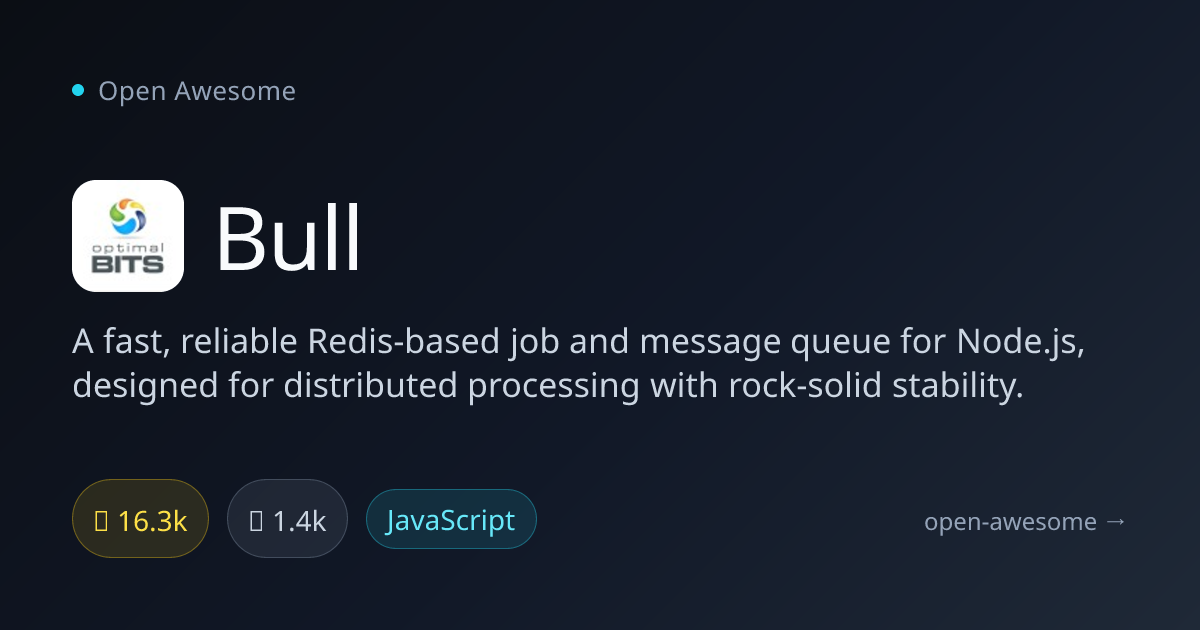 Bull — Redis-Based Job Queue for Node.js | Open Awesome