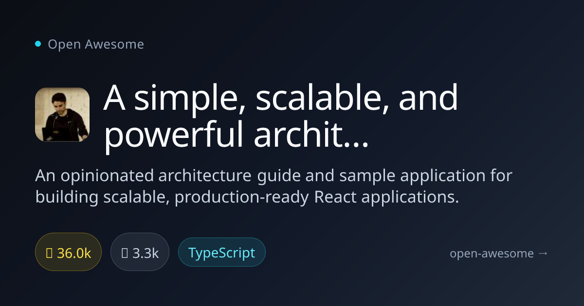 A simple, scalable, and powerful architecture for building production ...