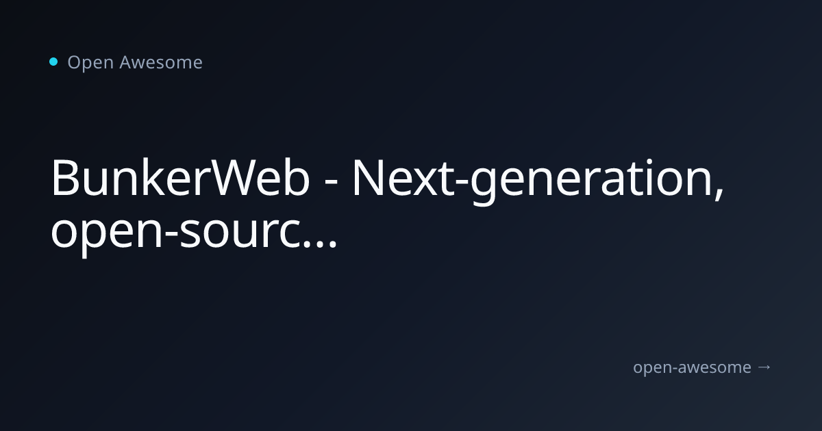BunkerWeb - Next-generation, open-source Web Application Firewall (WAF ...