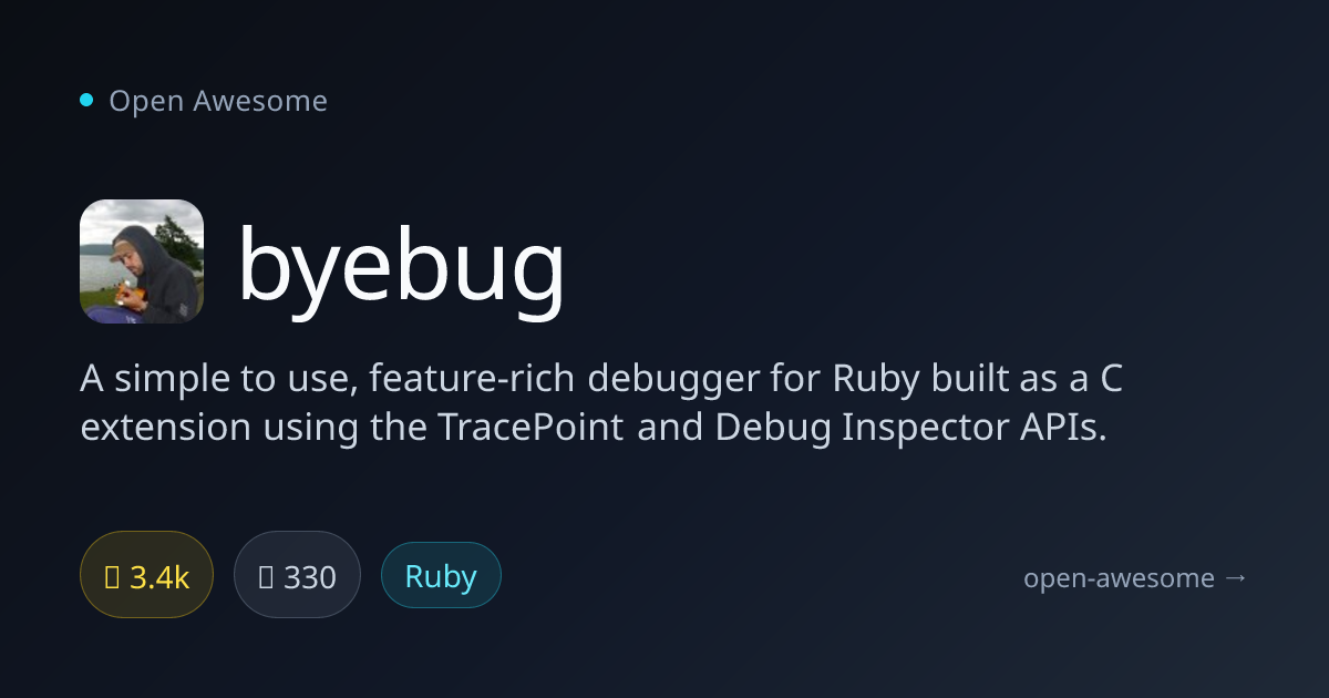 byebug — Feature-Rich Ruby Debugger | Open Awesome