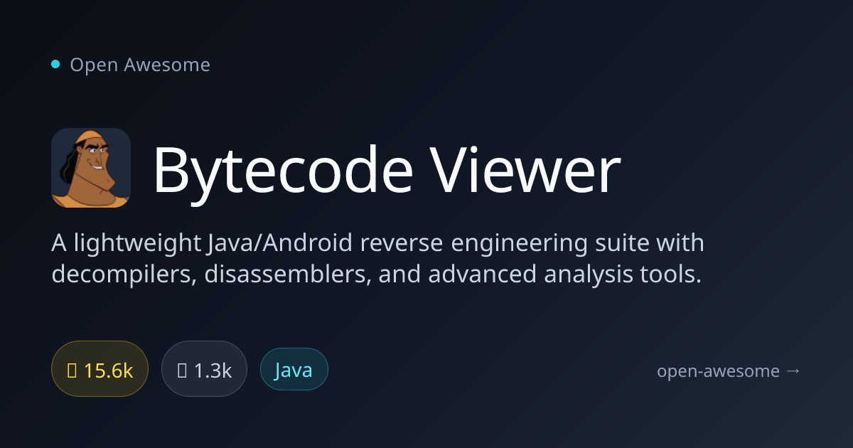 Bytecode Viewer — Java Reverse Engineering Suite | Open Awesome