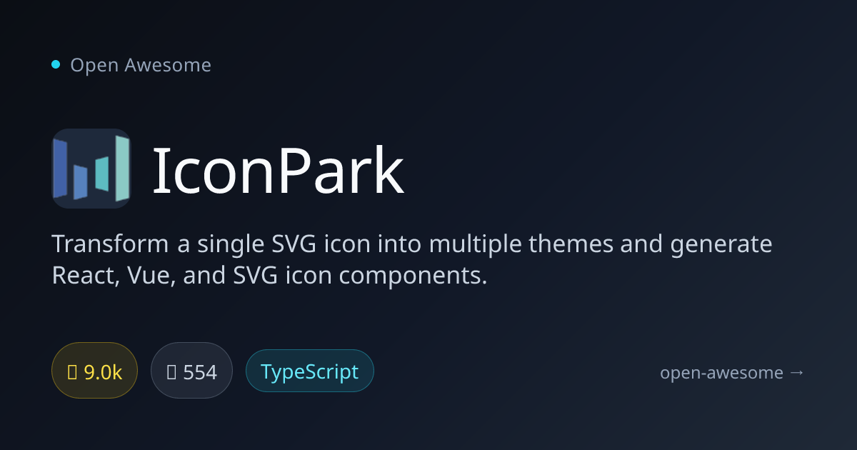 IconPark — Multi-Theme SVG Icon Generator | Open Awesome