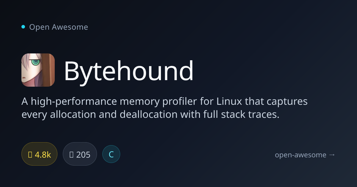 Bytehound — Linux Memory Profiler | Open Awesome