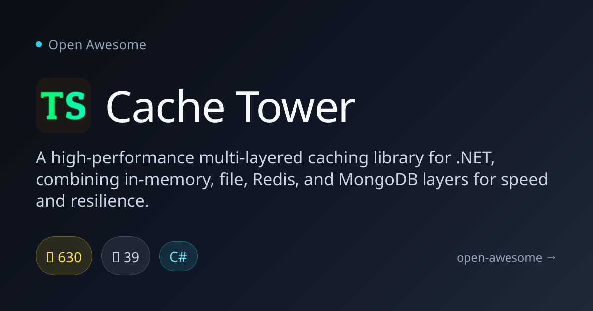 Cache Tower — Multi-Layered .NET Caching Library | Open Awesome