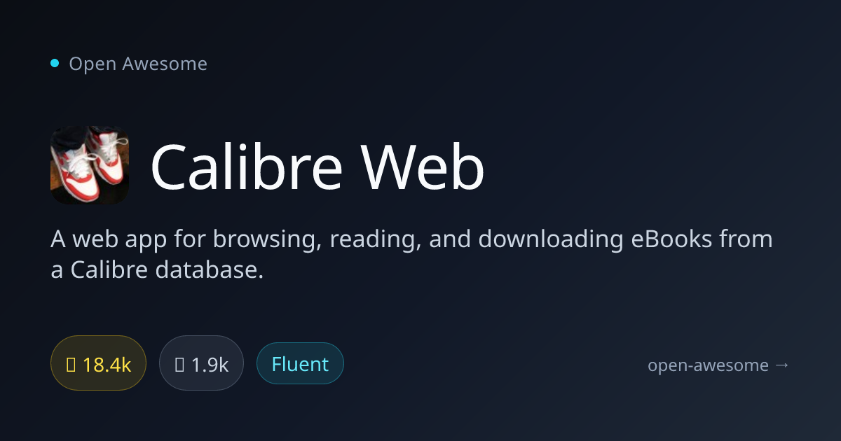 Calibre Web — Web eBook Reader for Calibre | Open Awesome