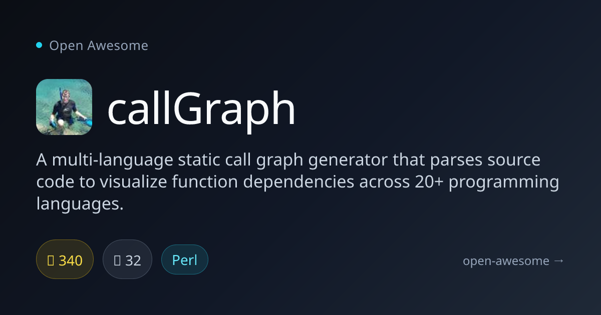 callGraph — Multi-Language Static Call Graph Generator | Open Awesome