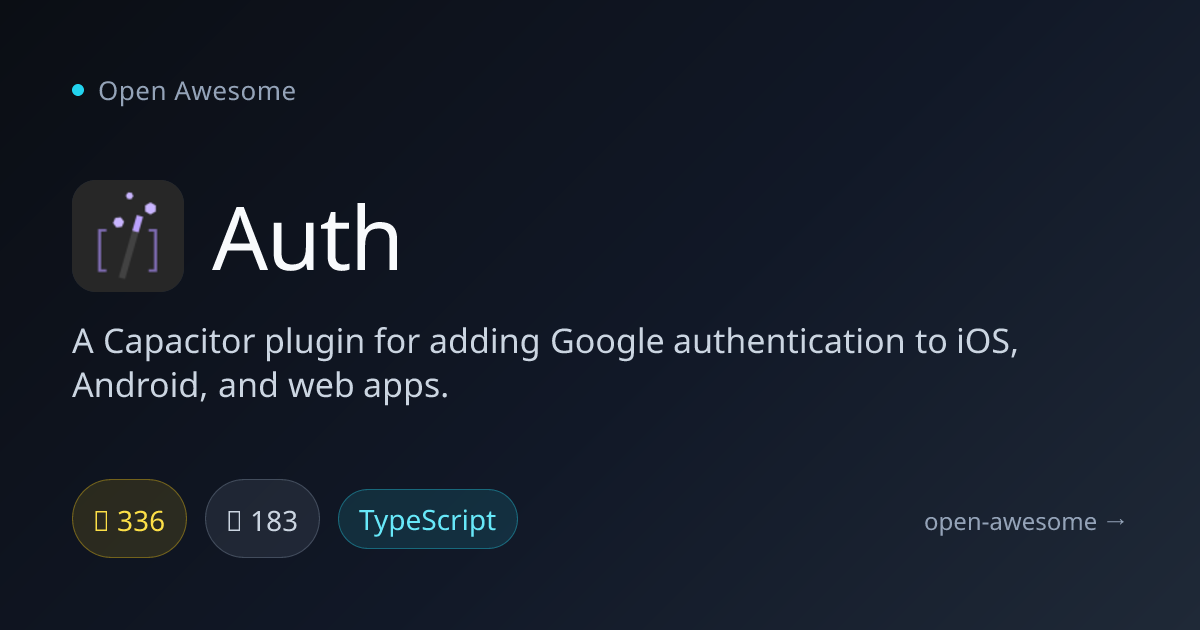 Auth — Google Auth Plugin for Apps | Open Awesome