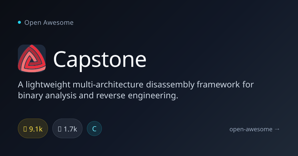 Capstone — Multi-Architecture Disassembly Framework | Open Awesome