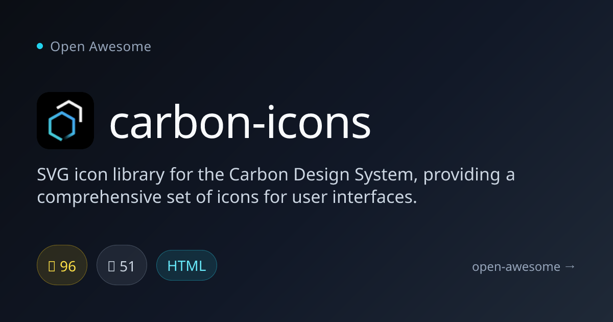 carbon-icons — Carbon Design System SVG Icons | Open Awesome