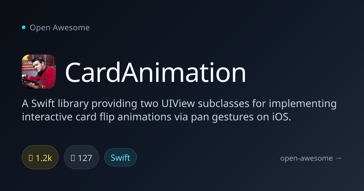 CardAnimation — iOS Card Flip Animation Library | Open Awesome