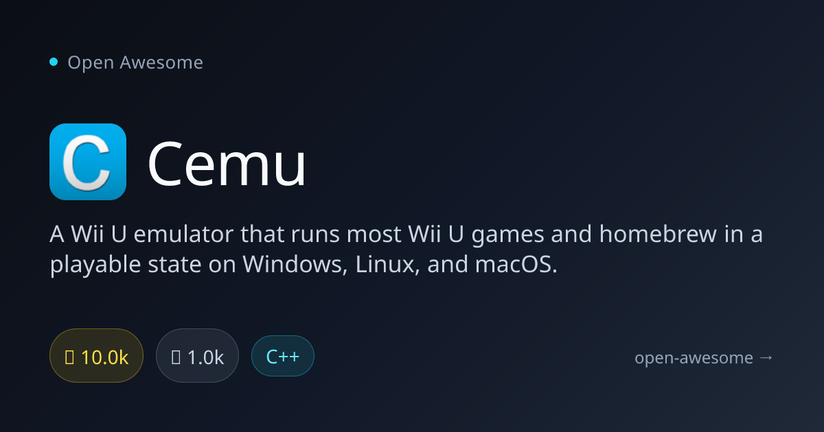 Cemu — Wii U Emulator for PC | Open Awesome