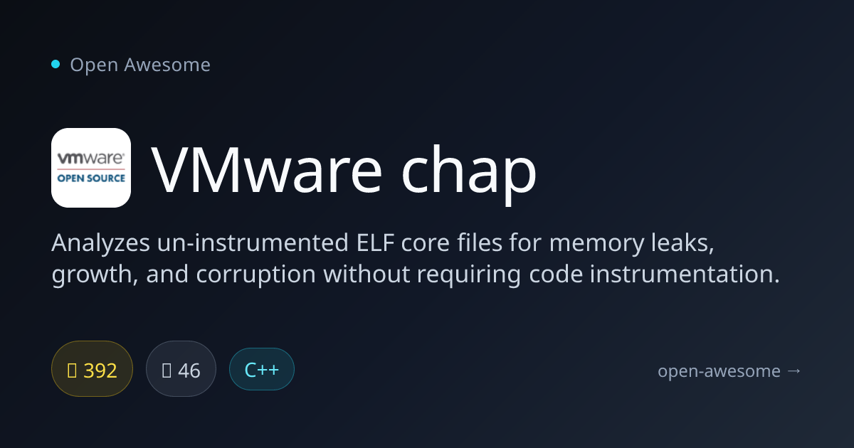 VMware chap — ELF Core File Memory Analyzer | Open Awesome