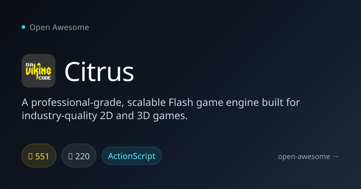 Citrus — Scalable Flash Game Engine | Open Awesome