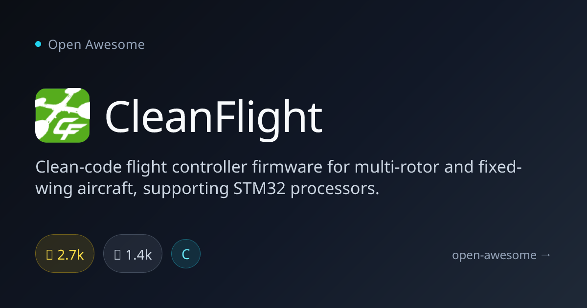 CleanFlight — Multi-Rotor Flight Controller Firmware | Open Awesome