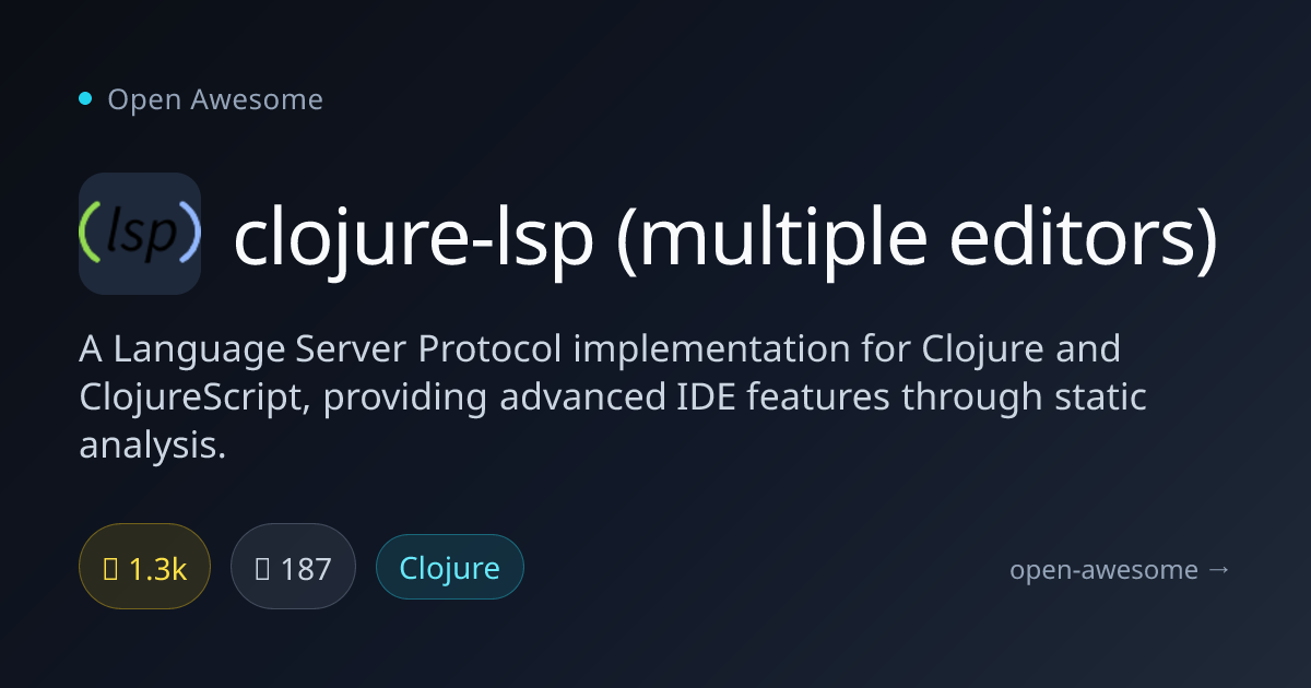 clojure-lsp (multiple editors) — Clojure Language Server Protocol ...