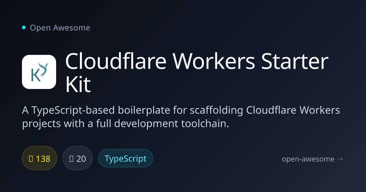 Cloudflare Workers Starter Kit — TypeScript Boilerplate for Workers ...