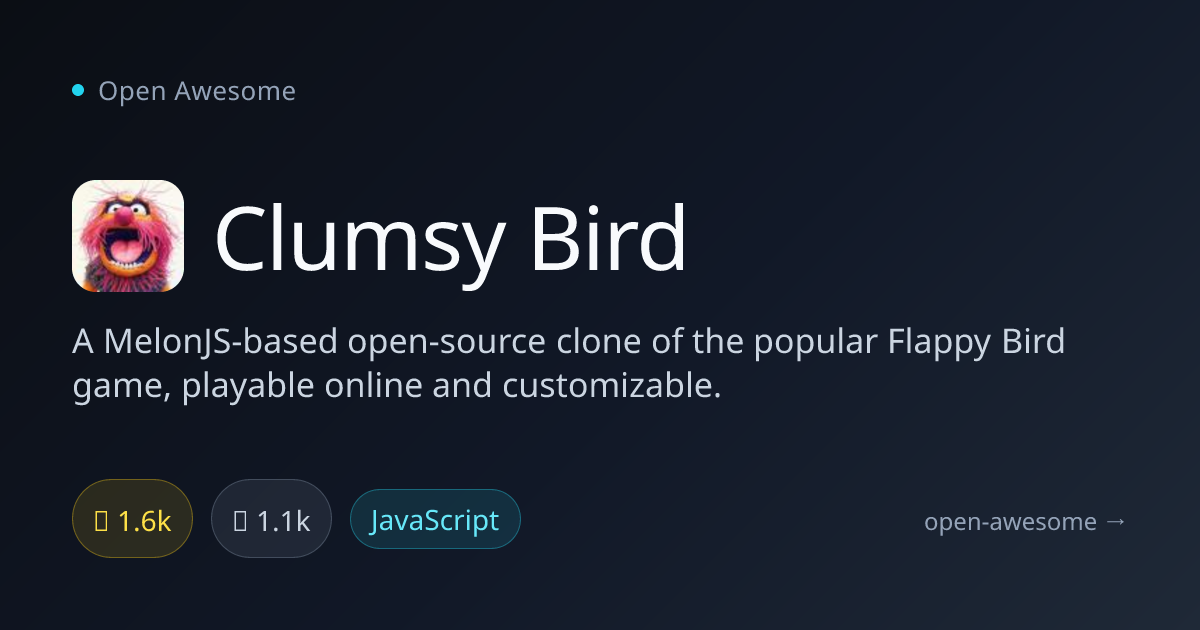 Clumsy Bird — Open Source Flappy Bird Clone | Open Awesome