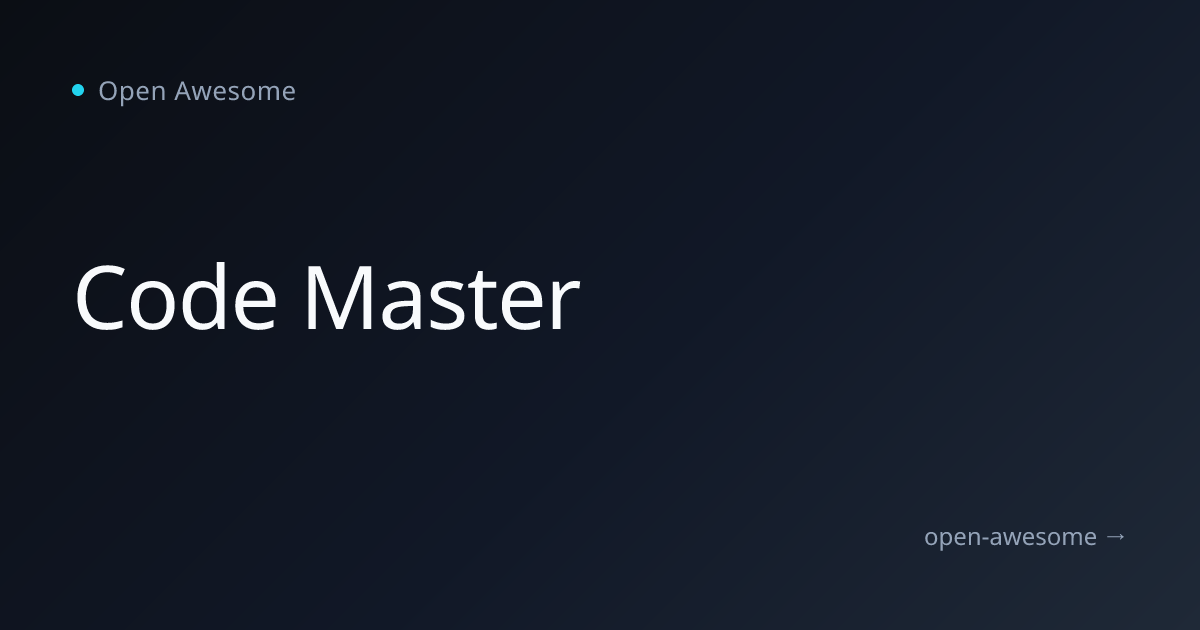 Code Master | Open Awesome