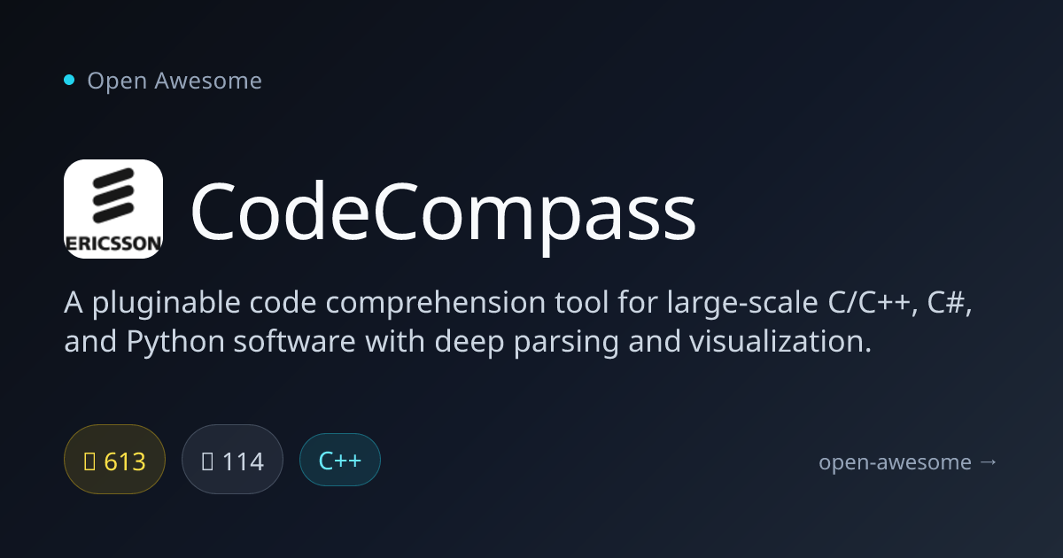 CodeCompass — Large-Scale Code Comprehension Tool | Open Awesome