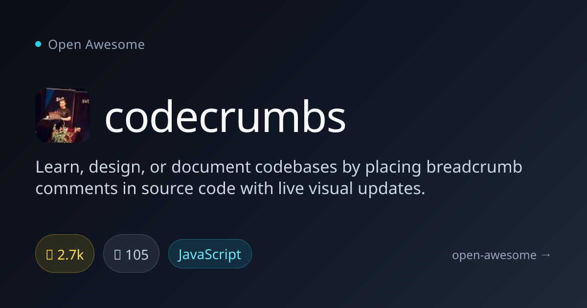 codecrumbs — Codebase Learning & Documentation Tool | Open Awesome