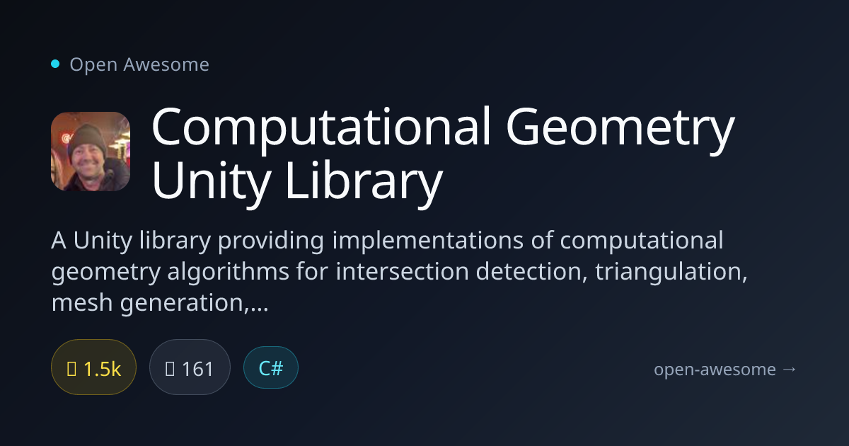 Computational Geometry Unity Library — Unity Computational Geometry ...