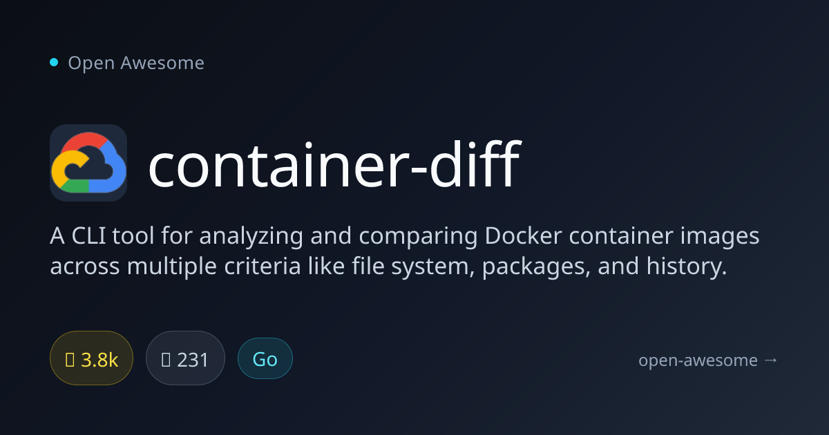 container-diff — Docker Image Comparison Tool | Open Awesome
