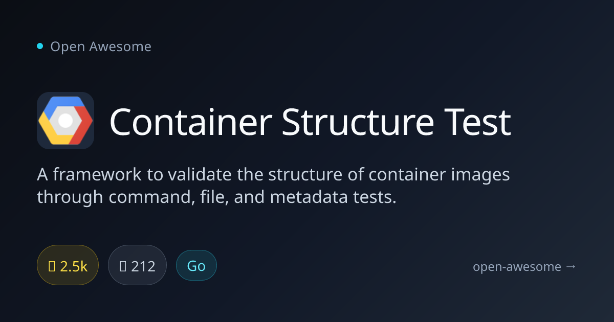 Container Structure Test — Container Image Validation Framework | Open ...