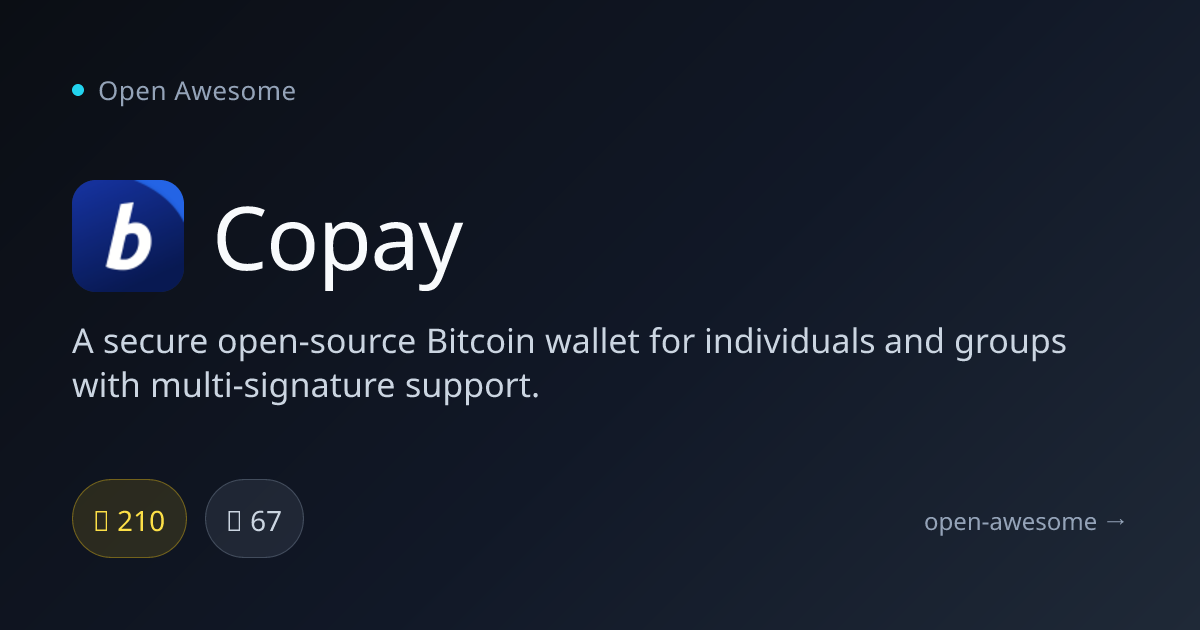 Copay — Open Source Bitcoin Wallet | Open Awesome