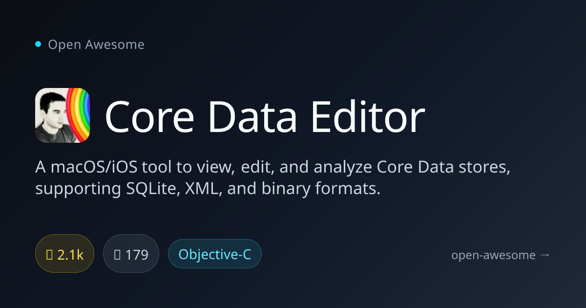 Core Data Editor — Core Data Store Viewer & Editor | Open Awesome