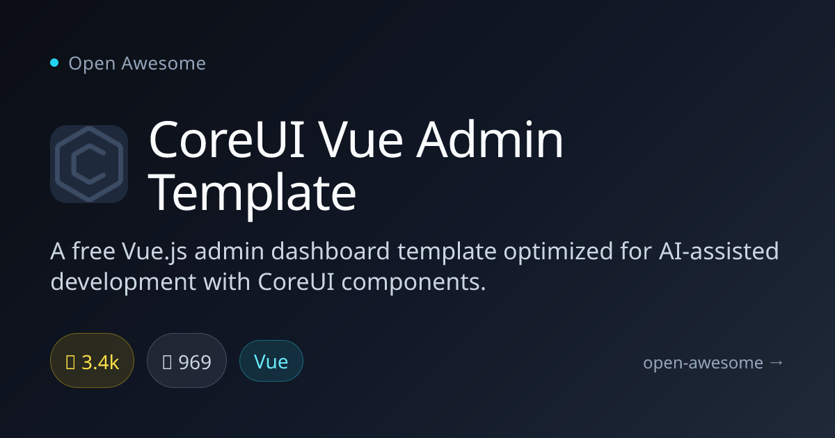 CoreUI Vue Admin Template — Free Vue.js Admin Dashboard Template | Open ...