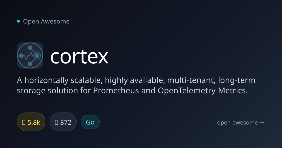 cortex — Scalable Prometheus Storage Solution | Open Awesome