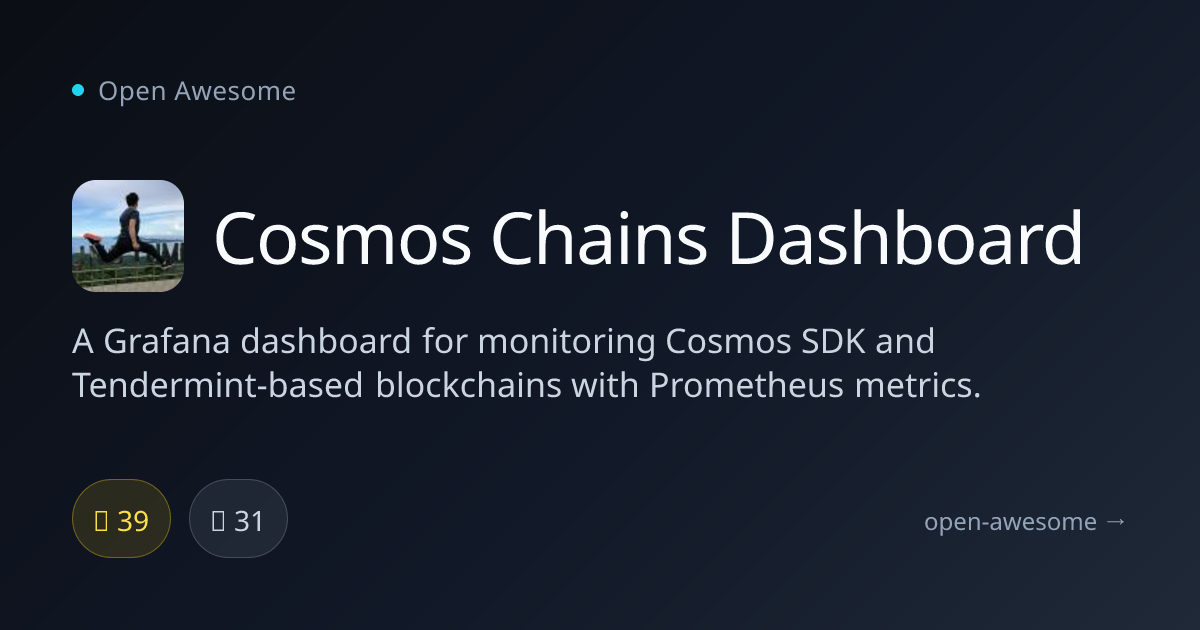 Cosmos Chains Dashboard — Cosmos Blockchain Dashboard | Open Awesome