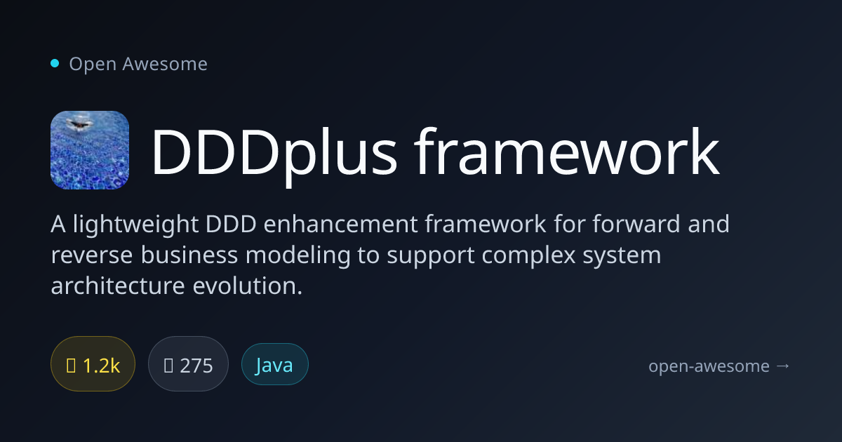 DDDplus framework — DDD Enhancement Framework | Open Awesome