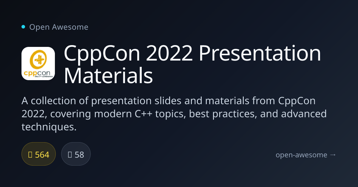 CppCon 2022 Presentation Materials — CppCon 2022 Slides & Materials ...