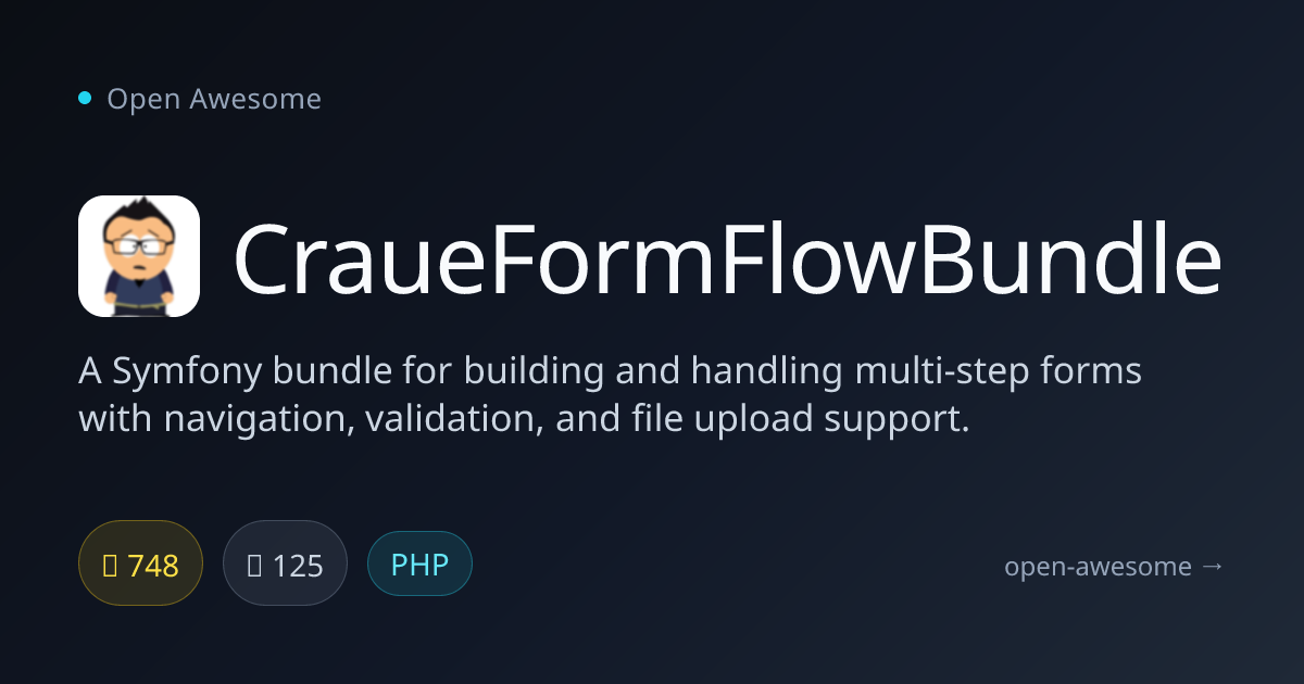 CraueFormFlowBundle — Symfony Multi-Step Form Bundle | Open Awesome
