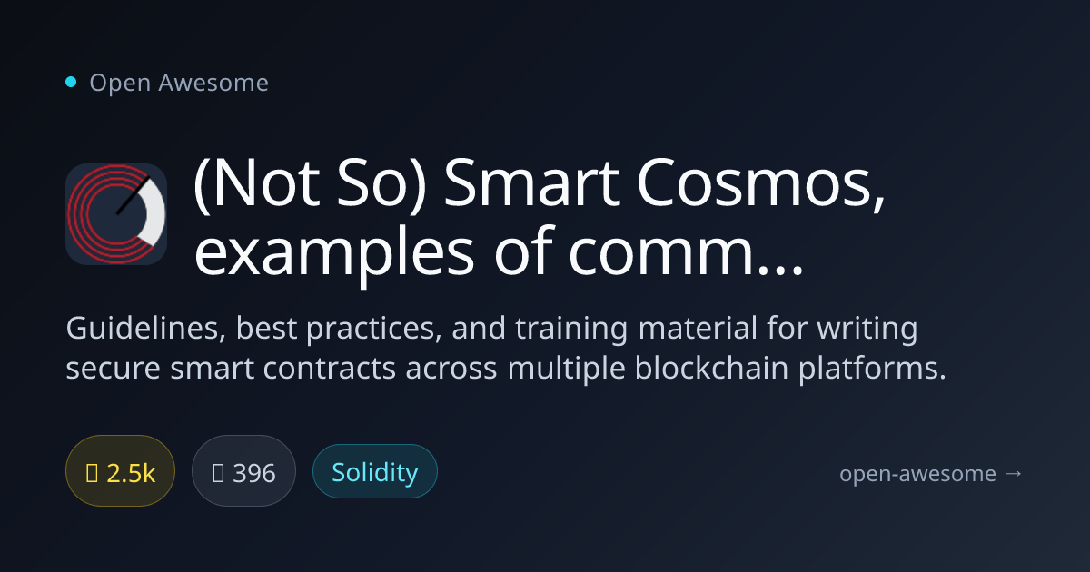 (Not So) Smart Cosmos, examples of common Cosmos app vulnerabilities ...
