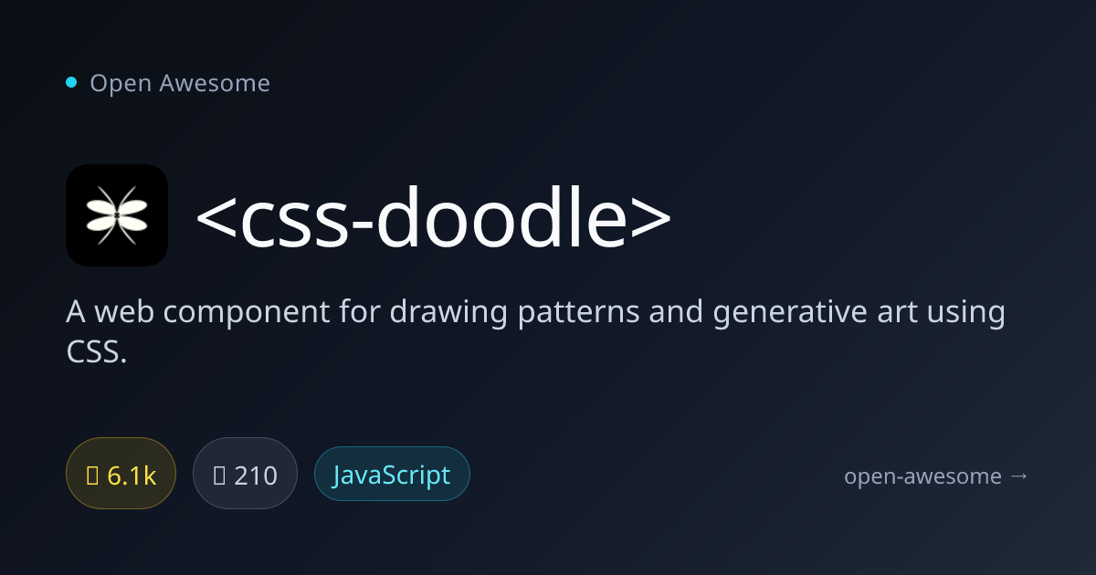 CSS Generative Art Component | Open Awesome