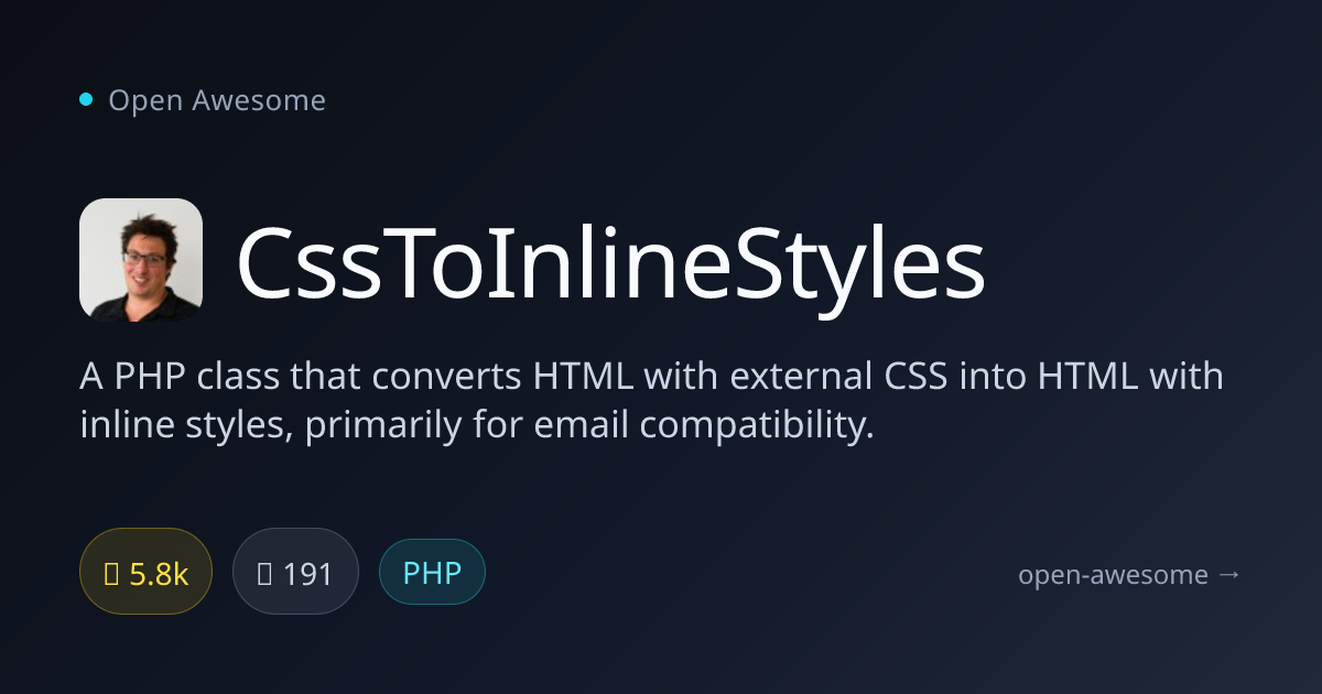 CssToInlineStyles — HTML CSS Inliner for Email | Open Awesome