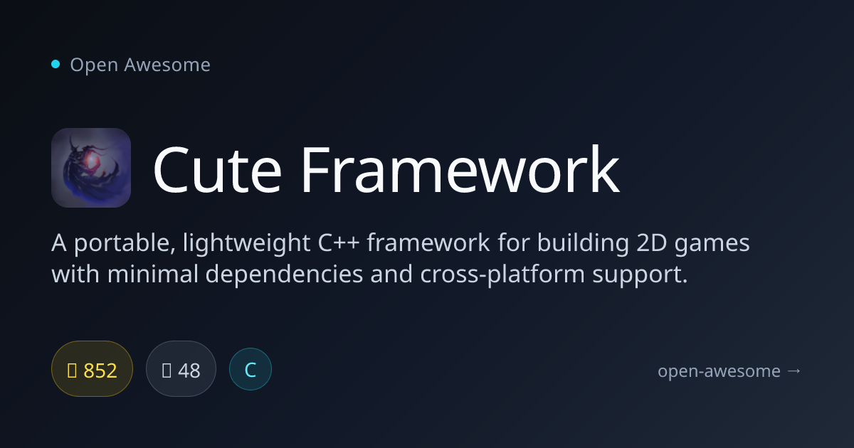 Cute Framework — Portable C++ 2D Game Framework | Open Awesome