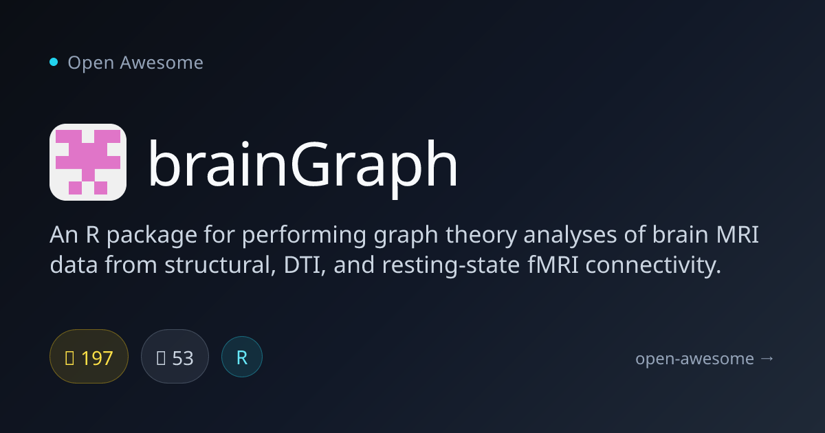 brainGraph — Brain MRI Graph Analysis Package | Open Awesome