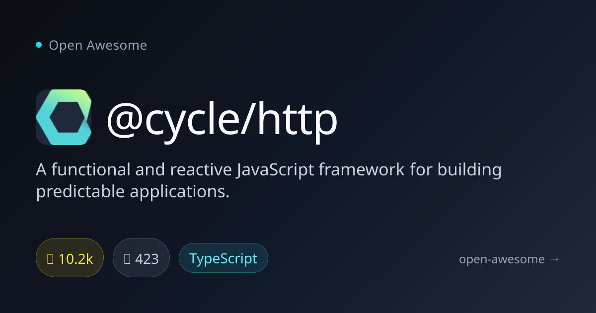 @cycle/http — Functional Reactive HTTP Framework | Open Awesome