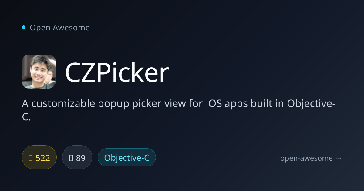 CZPicker — iOS Popup Picker View | Open Awesome