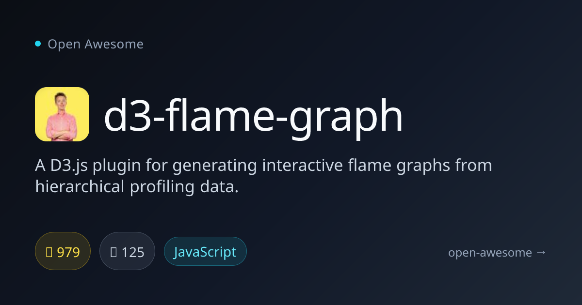 d3-flame-graph — Interactive Flame Graph Generator | Open Awesome