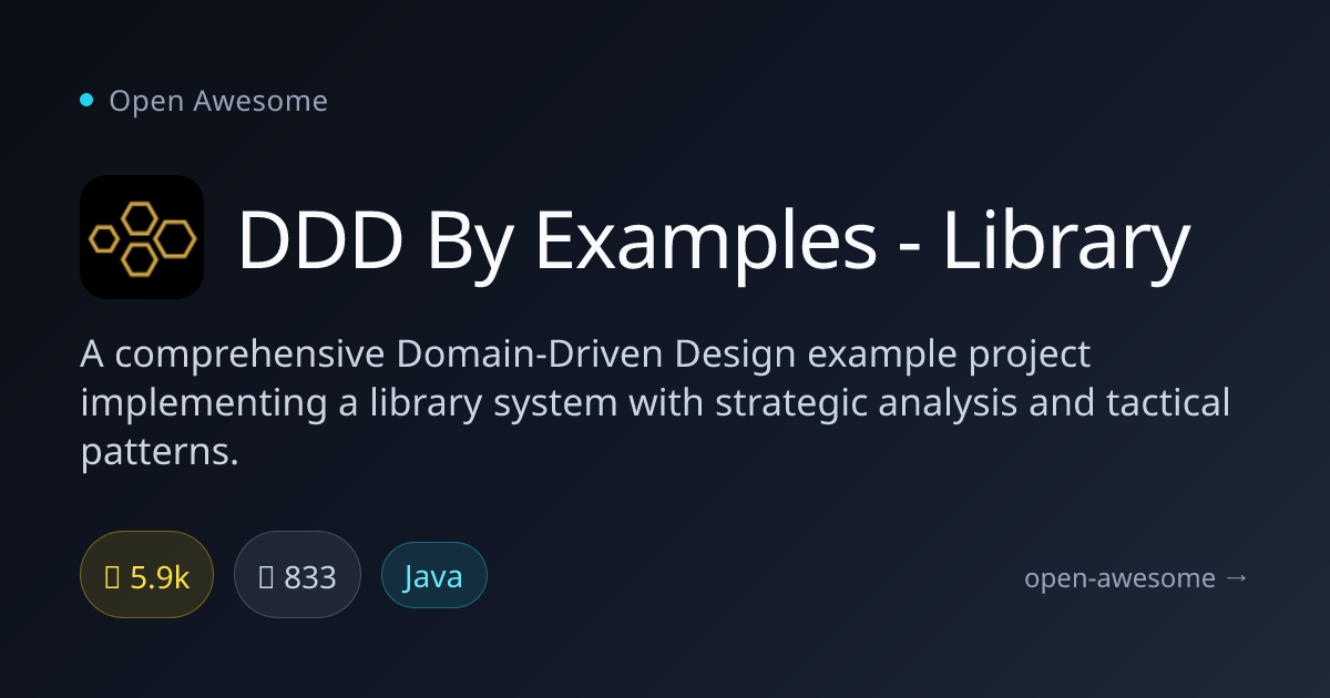 DDD By Examples - Library — Domain-Driven Design Example | Open Awesome