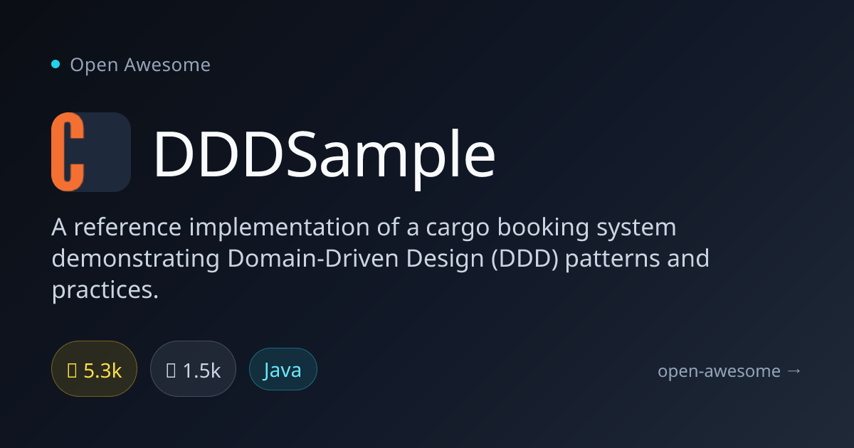 DDDSample — Domain-Driven Design Reference Implementation | Open Awesome